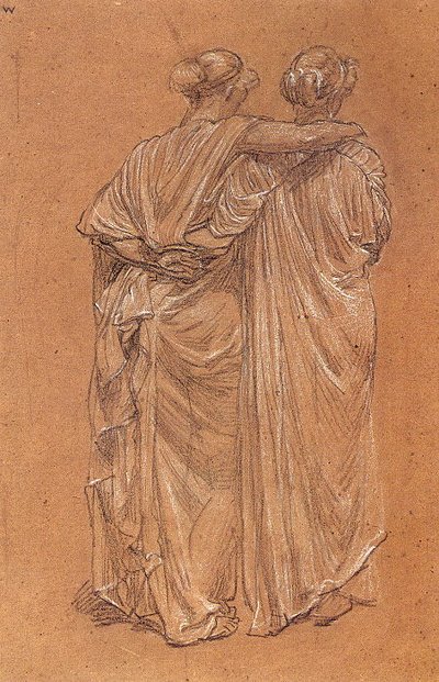 Studie von zwei Frauen von Albert Joseph Moore